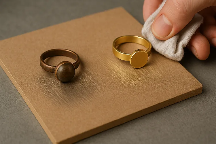 The durability test of jewelry shows the wear and tear of bronze and brass during use. The durability test of jewelry shows the wear and tear of bronze and brass during use.