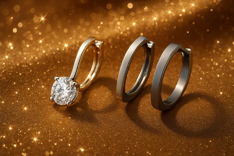 Platinum and titanium hypoallergenic earrings as alternatives