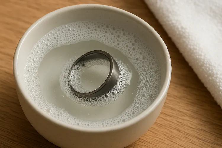 Cleaning process for titanium jewelry. Cleaning process for titanium jewelry.