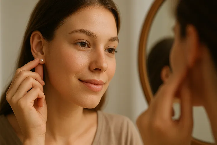 Adjusting comfortable 6mm earrings for daily wear. Adjusting comfortable 6mm earrings for daily wear.