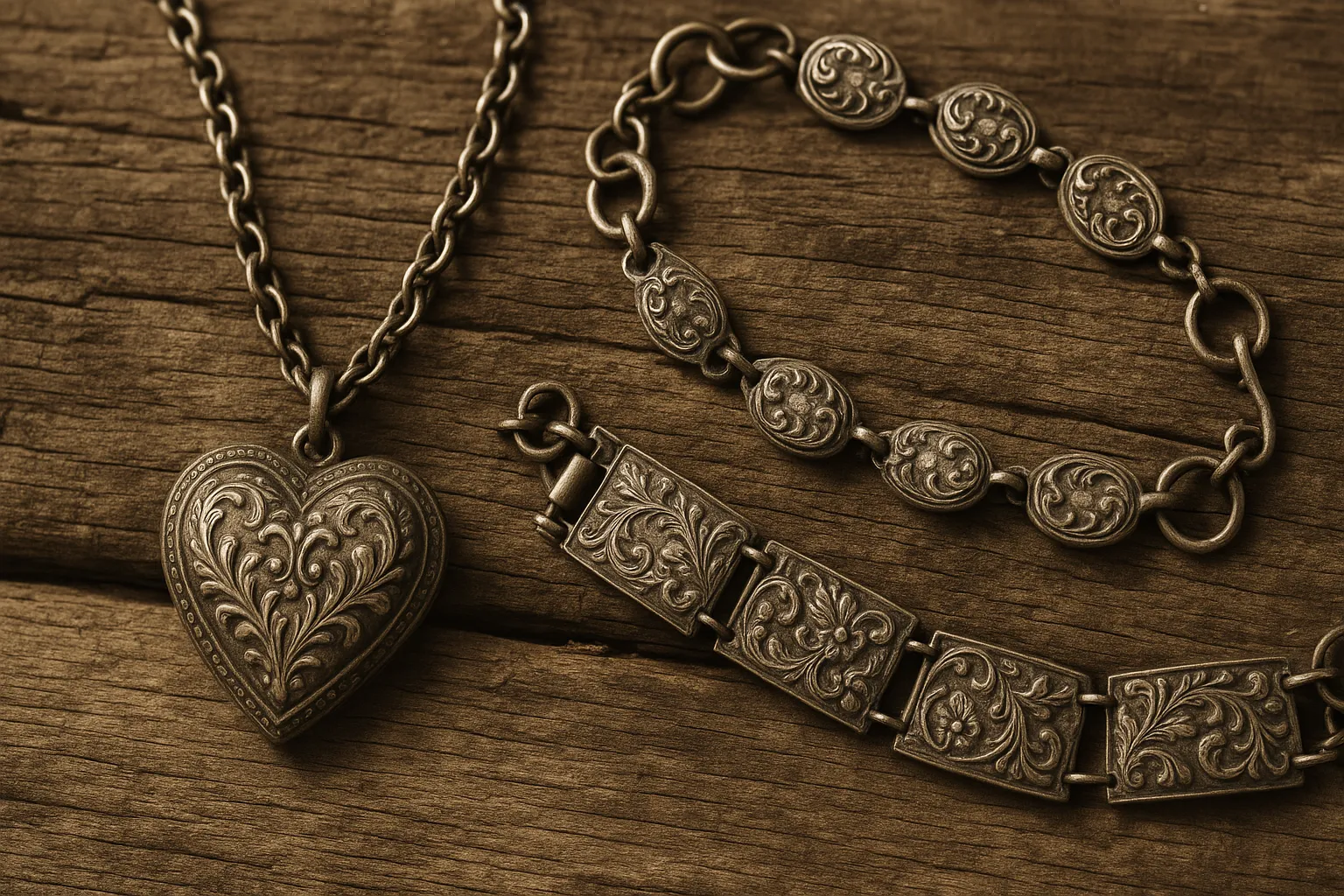 Nostalgic antique silver jewelry, showcasing 90% silver jewelry with a sense of history