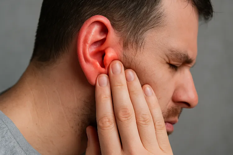 Skin irritation from wearing nickel-based alloy earrings