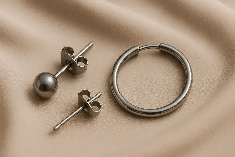 Hypoallergenic earrings for safe piercing healing. Hypoallergenic earrings for safe piercing healing.