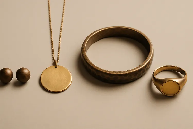 The perfect jewelry choice showcases the classic and elegance of bronze and brass ornaments. The perfect jewelry choice showcases the classic and elegance of bronze and brass ornaments.