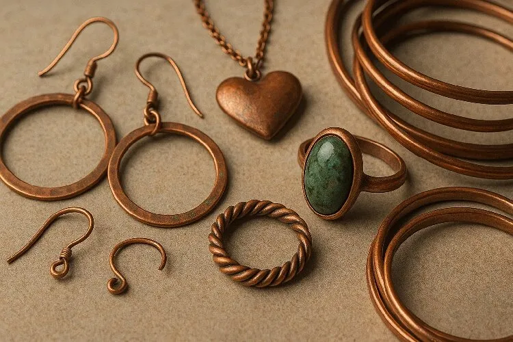 Affordable copper jewelry with maintenance required for long-term use Affordable copper jewelry with maintenance required for long-term use