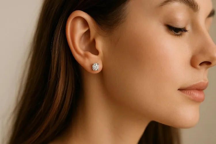 Sparkling diamond earrings adding elegance to any look Sparkling diamond earrings adding elegance to any look