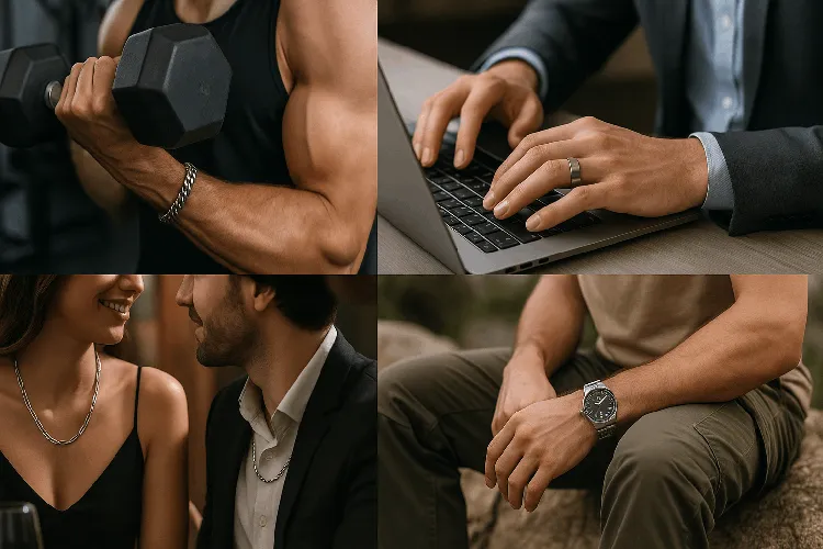 Pictures of daily wearing scenarios of stainless steel jewelry Pictures of daily wearing scenarios of stainless steel jewelry