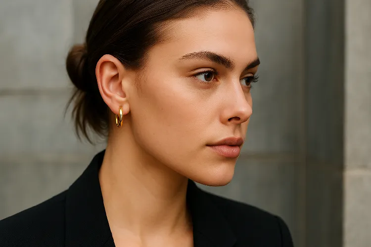 Mismatched 6mm and 8mm earrings styled for a trendy look. Mismatched 6mm and 8mm earrings styled for a trendy look.