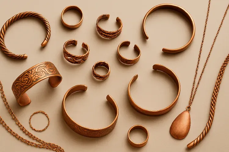 A selection of copper jewelry pieces for every style and wellness need. A selection of copper jewelry pieces for every style and wellness need.