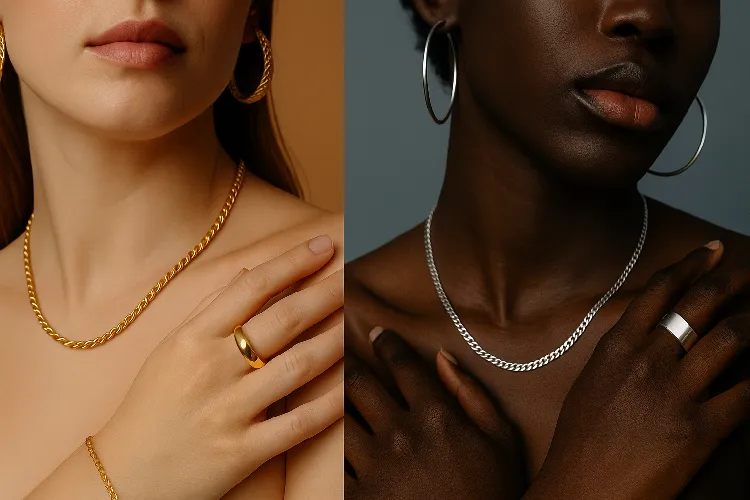 Matching gold and silver metals with skin undertones Matching gold and silver metals with skin undertones