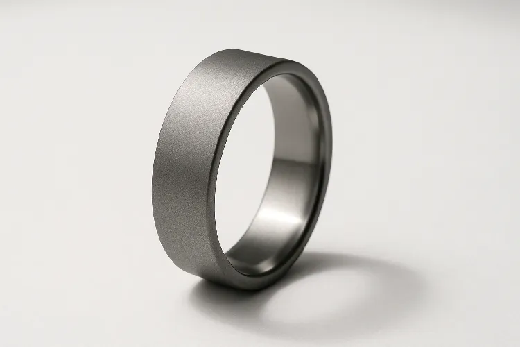 Titanium ring with matte finish showcasing modern elegance