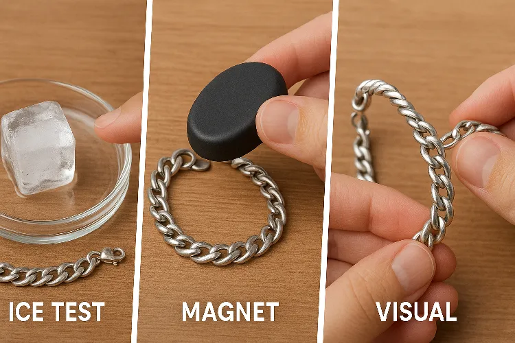The method for identifying the authenticity of silver jewelry, showing the simple process of home silver jewelry testing.