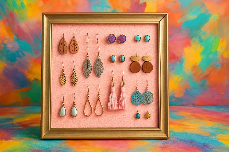 DIY earring organizer for creative storage DIY earring organizer for creative storage