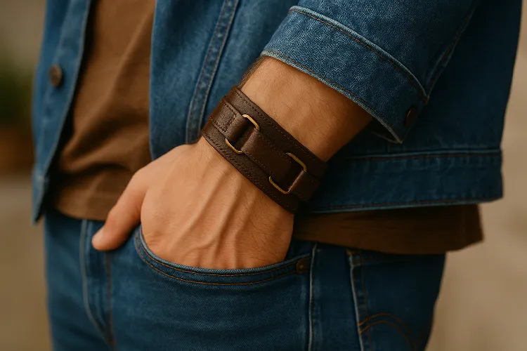 Casual leather bracelets with a rugged appeal Casual leather bracelets with a rugged appeal