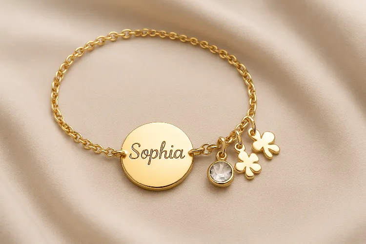 Add a personal touch to your bracelet with engraving and charms Add a personal touch to your bracelet with engraving and charms