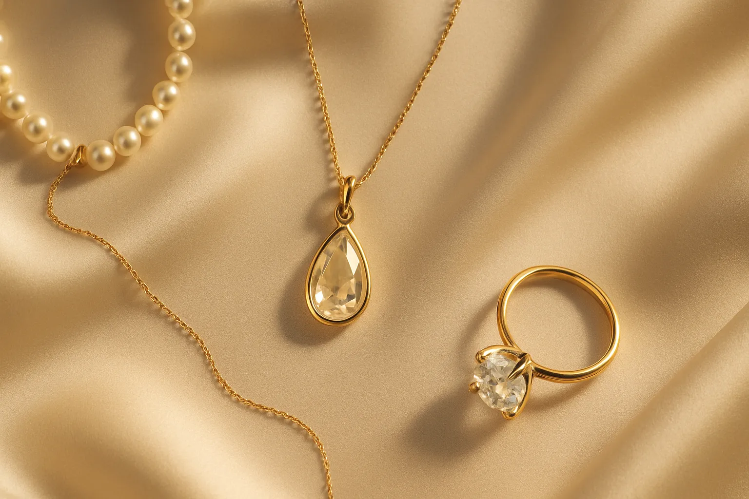 Elegant jewelry collection with necklace and pendant