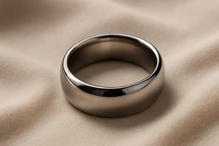 Titanium ring with polished finish Titanium ring with polished finish