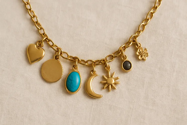 Creative customization with pendants and charms on necklace Creative customization with pendants and charms on necklace
