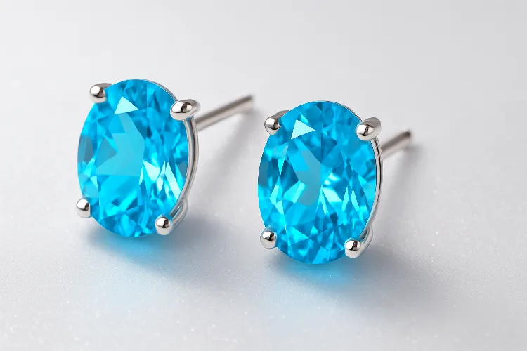 Stunning turquoise earrings with rich blue-green hues Stunning turquoise earrings with rich blue-green hues