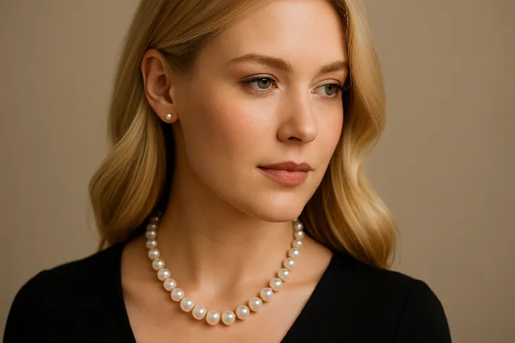 Timeless pearls for enhancing blonde hair Timeless pearls for enhancing blonde hair