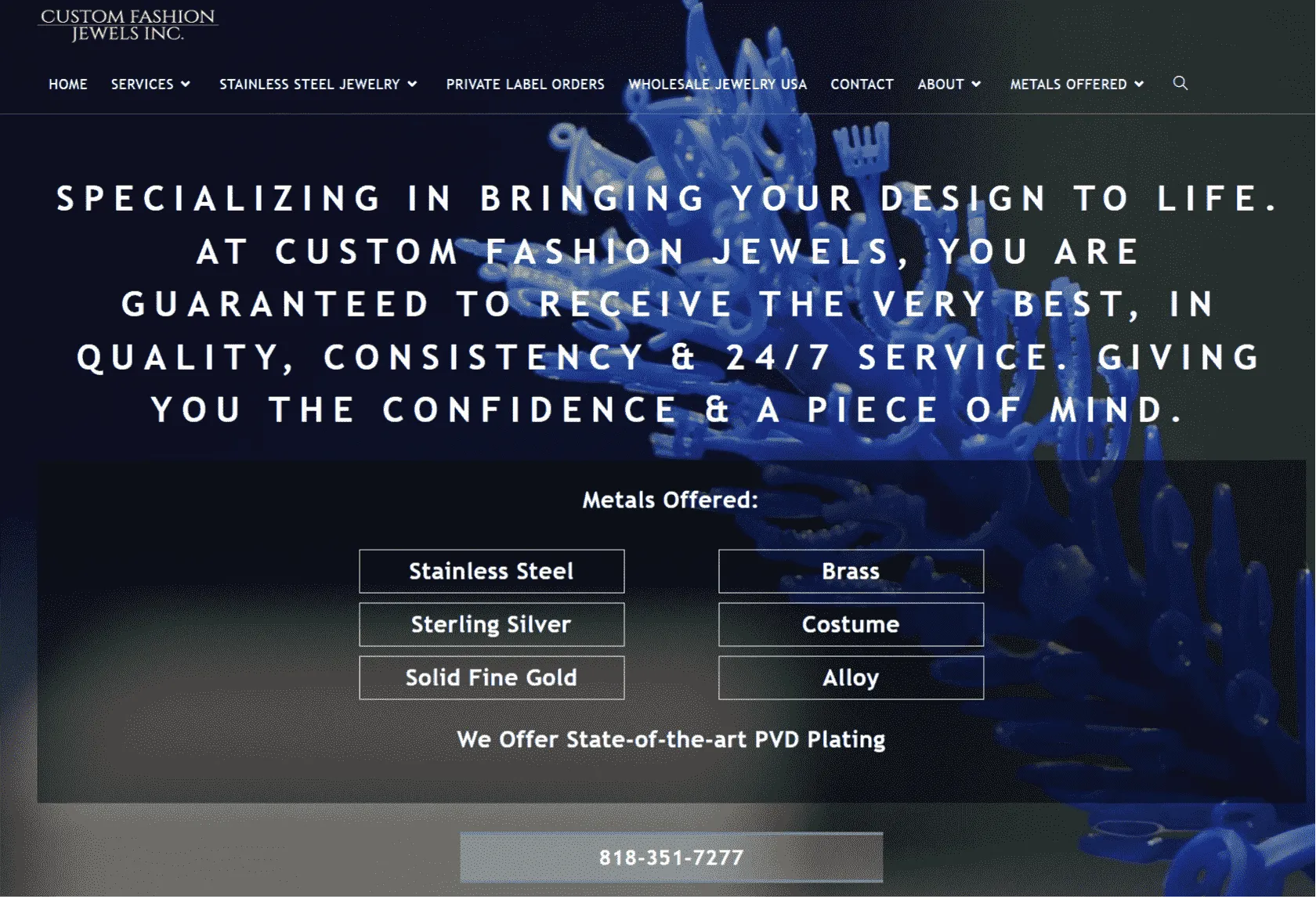 Custom Fashion Jewels Inc website Custom Fashion Jewels Inc website