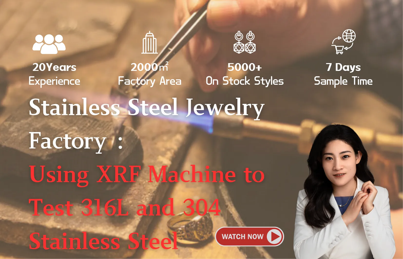 Stainless Steel Jewelry Factory Using XRF Machine to Test 316L and 304 Stainless Steel