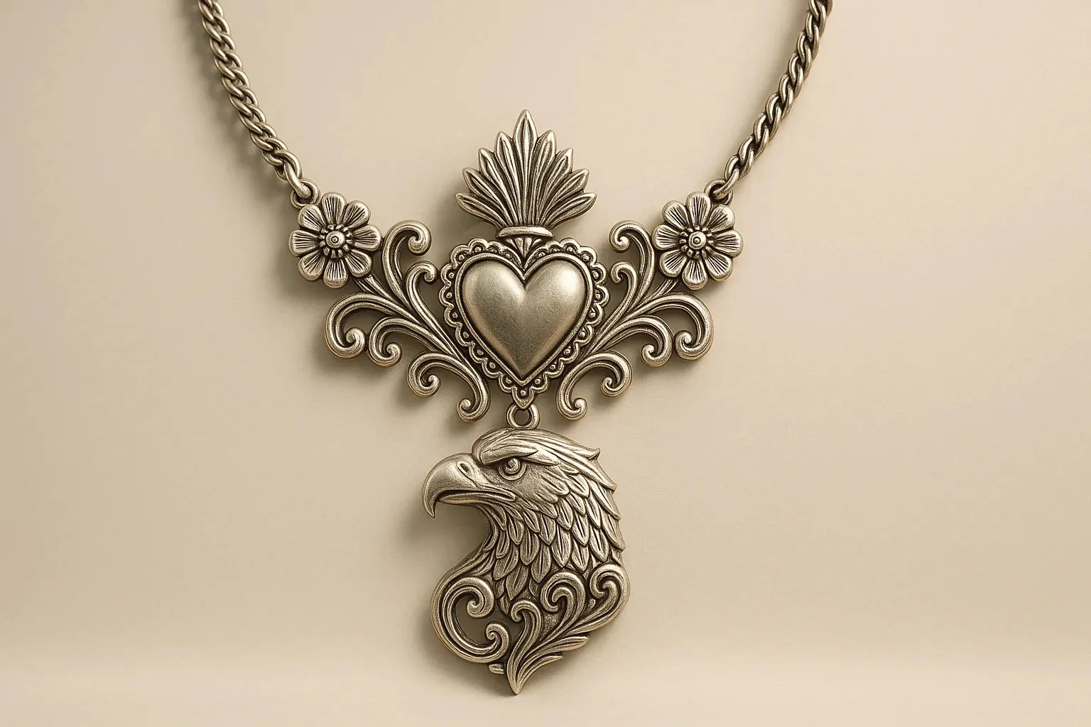 Exquisite Mexican silver necklace showcasing fine craftsmanship