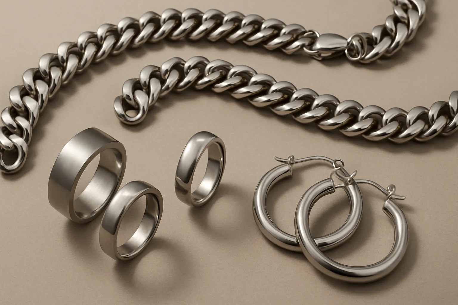 Stainless steel jewelry for modern fashion