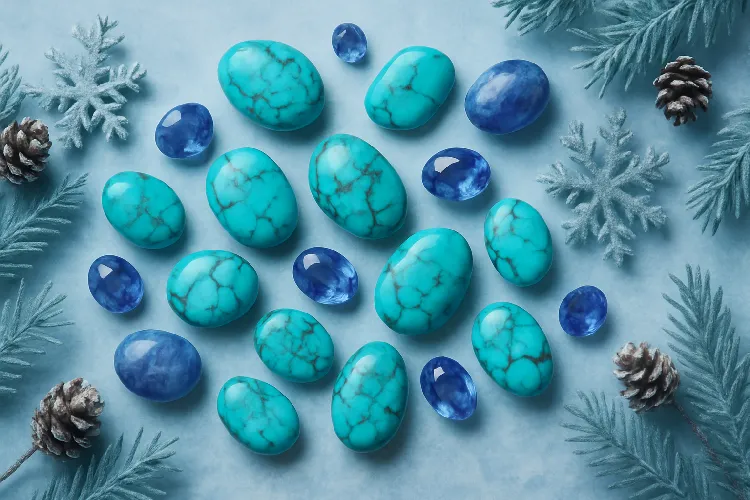Turquoise and tanzanite for December Turquoise and tanzanite for December