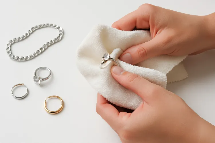 Drying freshly cleaned costume jewelry Drying freshly cleaned costume jewelry