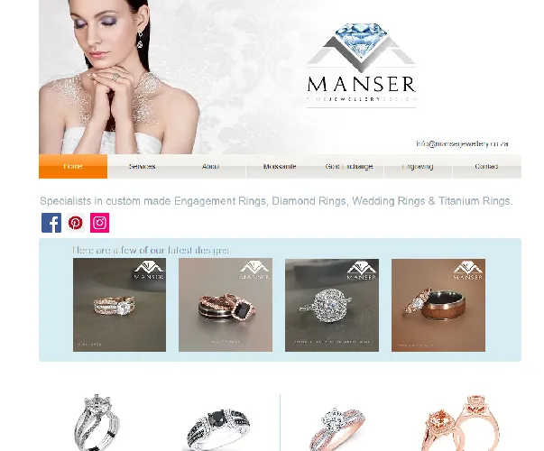 Manser Jewellery Website Manser Jewellery Website