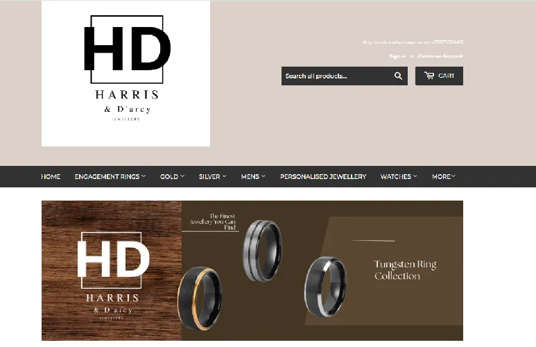 Harris & D’Arcy Jewellers Website Harris & D’Arcy Jewellers Website