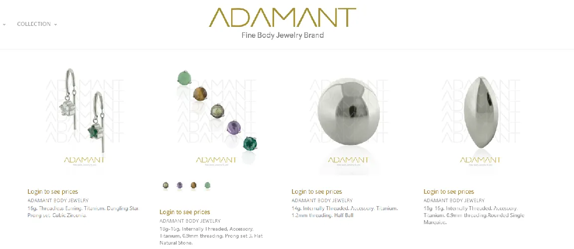 Adamant Body Jewelry Product Adamant Body Jewelry Product