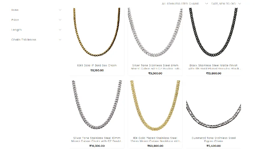 INOX Jewelry Product INOX Jewelry Product