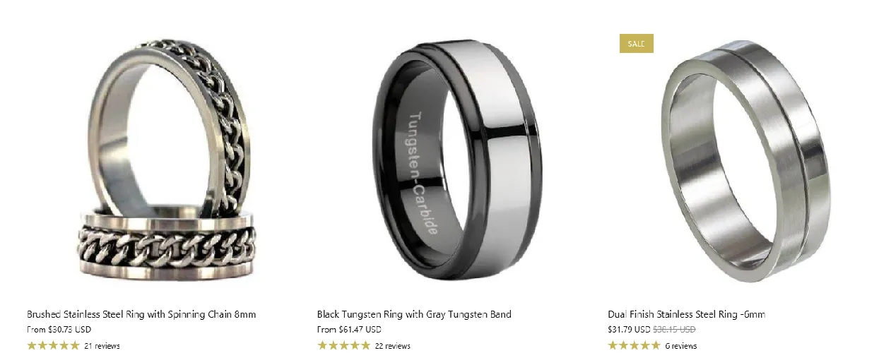 Just Men’s Rings Product Just Men’s Rings Product
