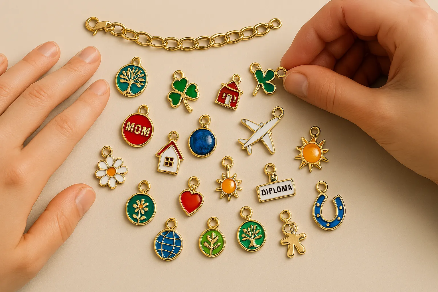 Charm pendants with a variety of themes
