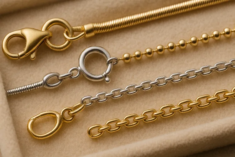Types of necklace chains and clasps Types of necklace chains and clasps