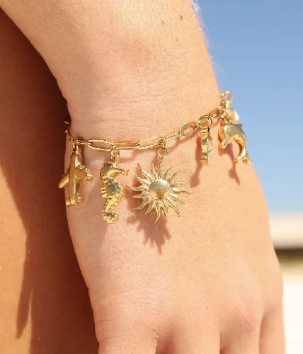 Stacked Charms Jewelry Bracelet Trend Stacked Charms Jewelry Bracelet Trend
