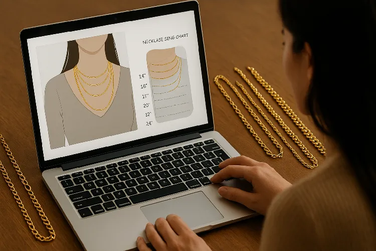 Choosing necklace length online Choosing necklace length online