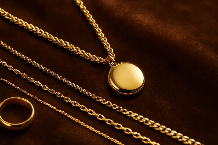 Elegant gold-plated jewellery Elegant gold-plated jewellery