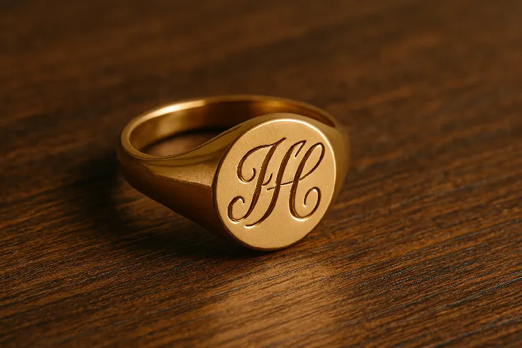 Classic gold signet ring Classic gold signet ring