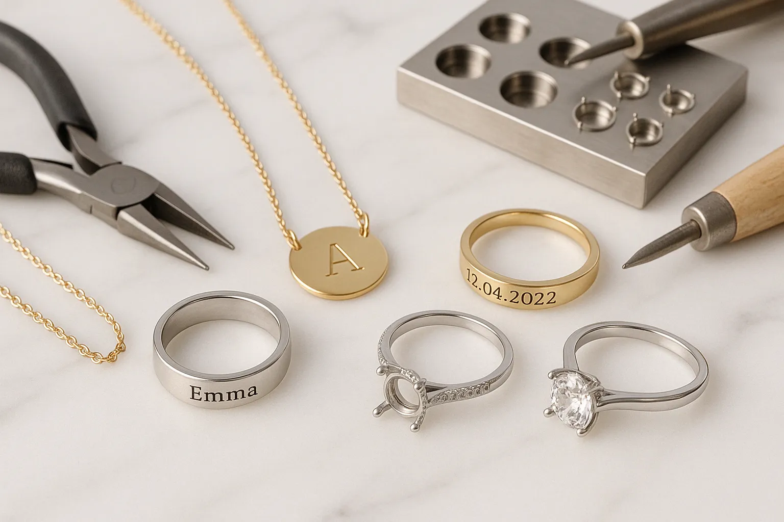 Explore personalized jewelry customization with light and full options