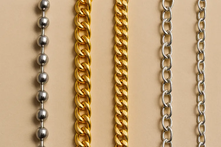 A comparison of stainless steel ball chains, gold chains, and sterling silver chains A comparison of stainless steel ball chains, gold chains, and sterling silver chains