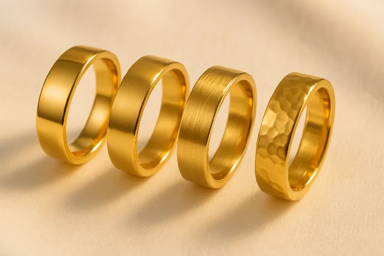 Stainless steel ring surface treatment contrast Stainless steel ring surface treatment contrast