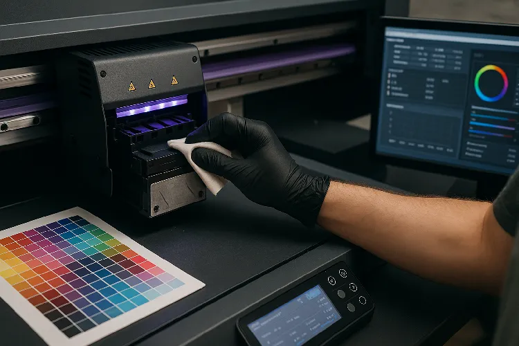 UV printing equipment maintenance and debugging operation diagram UV printing equipment maintenance and debugging operation diagram