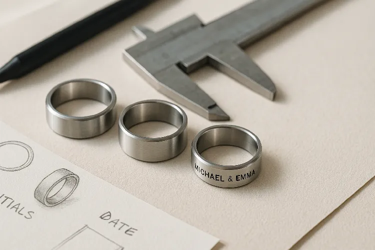Stainless steel ring and custom tool combination Stainless steel ring and custom tool combination