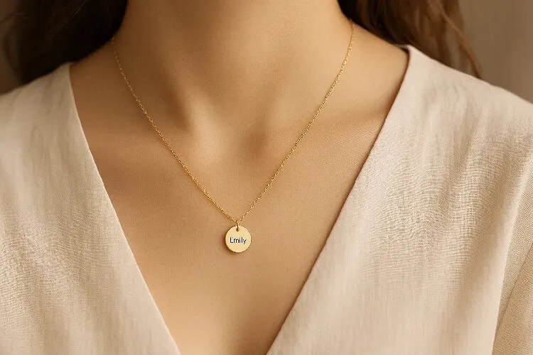 Minimalist personalized necklace for a simple yet meaningful occasion Minimalist personalized necklace for a simple yet meaningful occasion