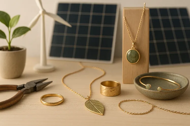 Jewelry made with renewable energy and environmentally friendly processes