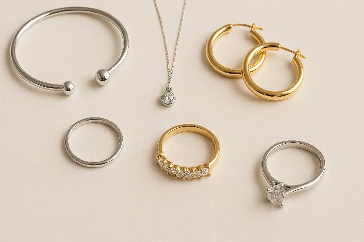 Jewelry pieces in various price ranges, showcasing affordable and premium options. Jewelry pieces in various price ranges, showcasing affordable and premium options.