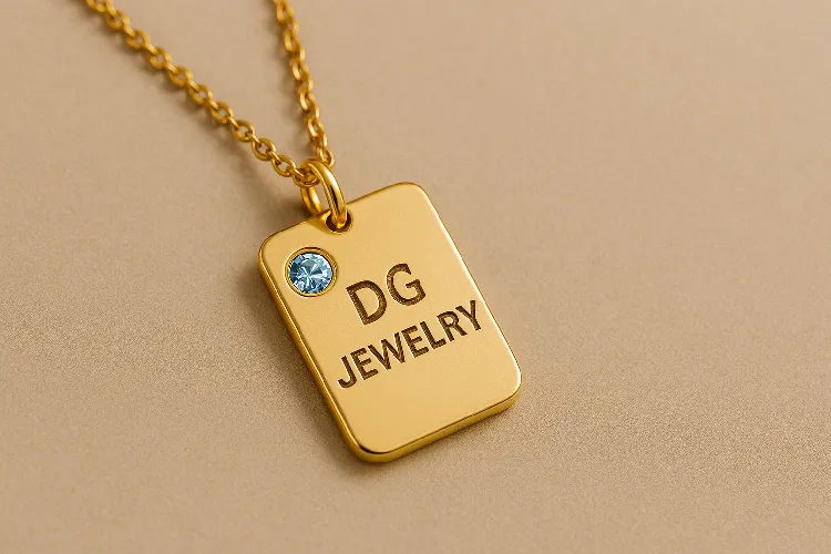 A timeless personalized necklace, beautifully crafted and ready for meaningful gifting A timeless personalized necklace, beautifully crafted and ready for meaningful gifting